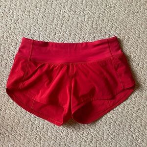 Red lululemon shorts size 2!